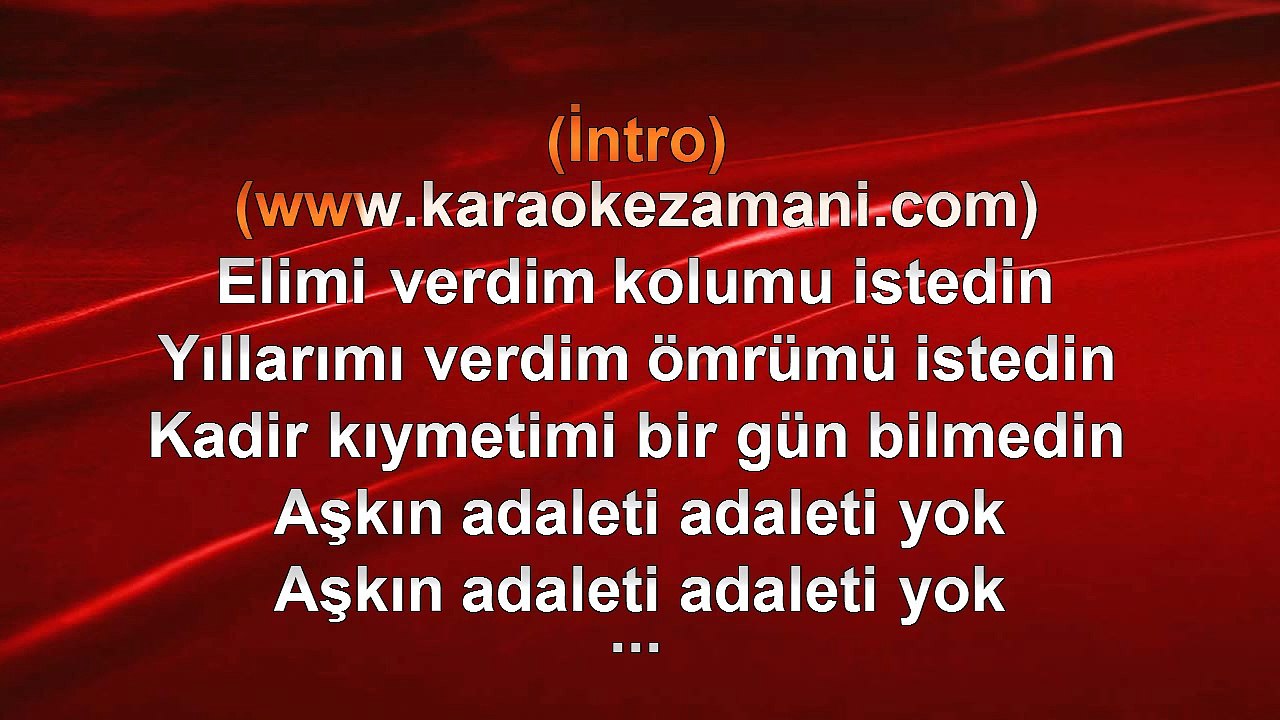 Yıldırım Caner - Aşkın Adaleti Yok - 2002 TÜRKÇE KARAOKE