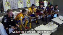 BEHIND THE SCENES - FC Barcelona players enjoy themselves with FIFA 16