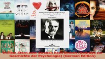 William Stern oder Streben nach Einheit Beitrage zur Geschichte der Psychologie German PDF