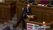 Big fight in Ukraine parliament after opposition MP goes for PM Yatsenyuk’s crotch