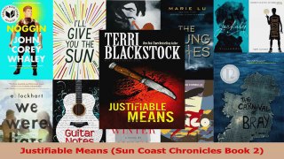 Read  Justifiable Means Sun Coast Chronicles Book 2 Ebook Free