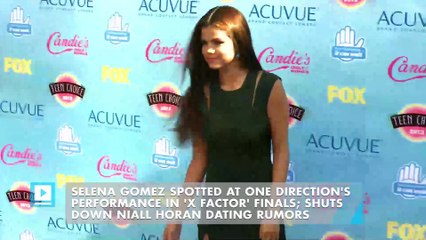 Selena Gomez Spotted at One Direction's Performance in 'X Factor' Finals; Shuts Down Niall Horan Dating Rumors