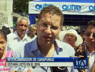 Intercambiador de Carapungo estará listo en el 2016