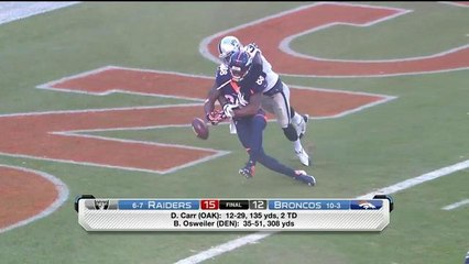 Palmer: Broncos defense extremely heated after loss to Raiders