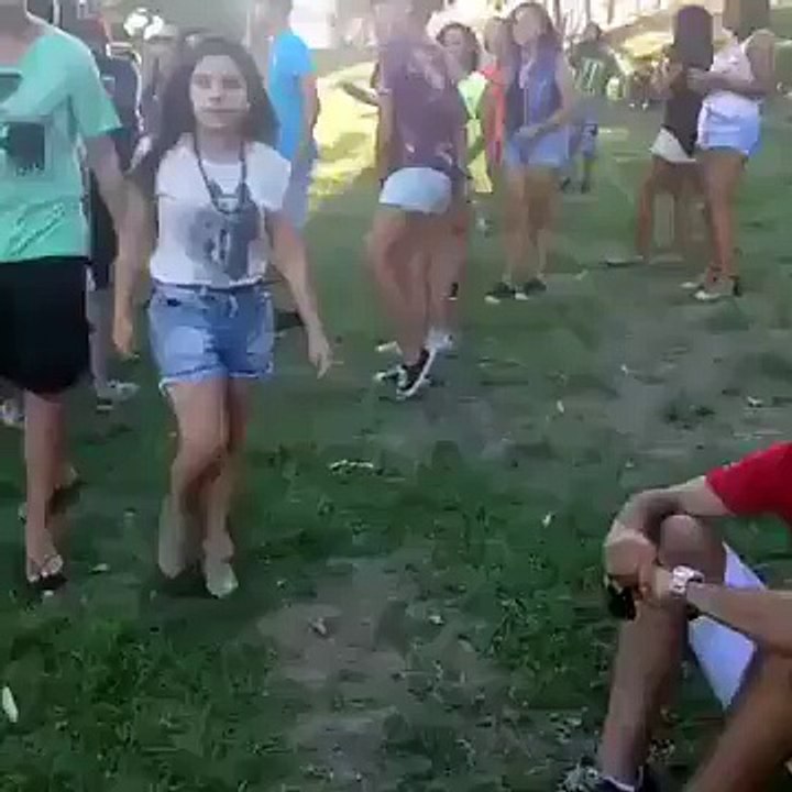 girl jump fight