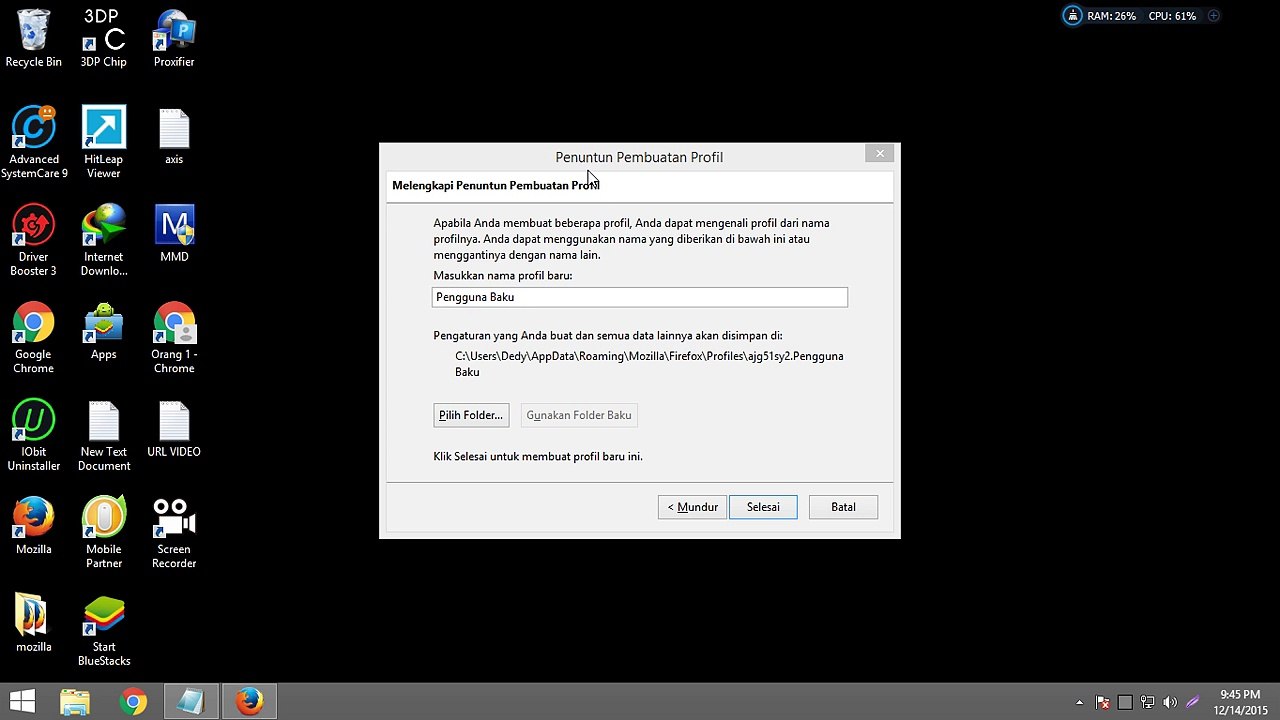 Turorial Membuat Profile Mozilla Banyak