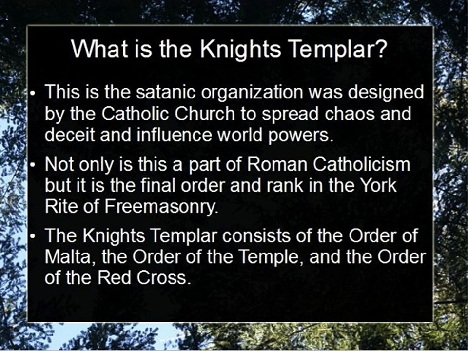 The Knights Templar Exposed