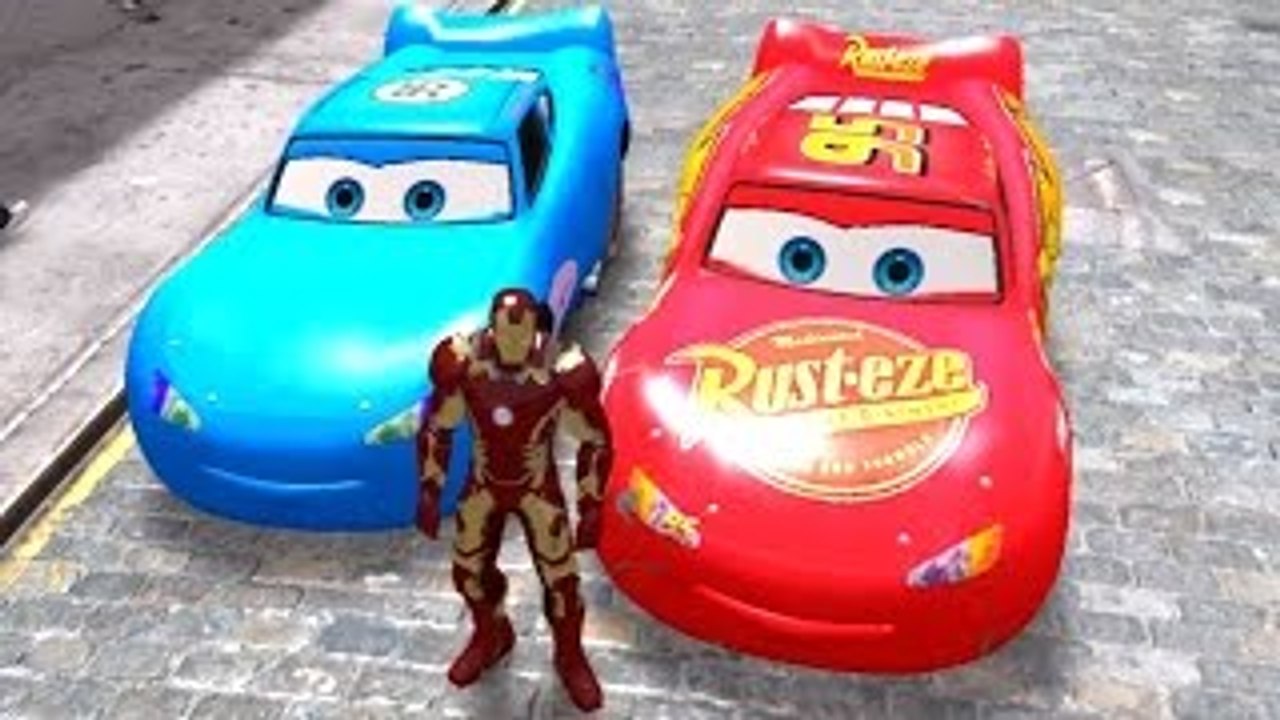 Iron Man & Disney Cars Custom Lightning McQueen having fun with Nursery Rhymes