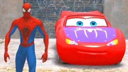 Spiderman with Kids Nursery Rhymes & Cars Lightning Mcqueen Red Color