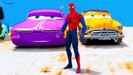 Fun Animation for Children with Super Hero Spiderman, Ramones & Hudson Disney Cars
