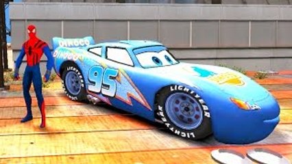 Spiderman & Dinoco Lightning McQueen (Disney Cars + Nursery Rhymes for Children w/ Action)