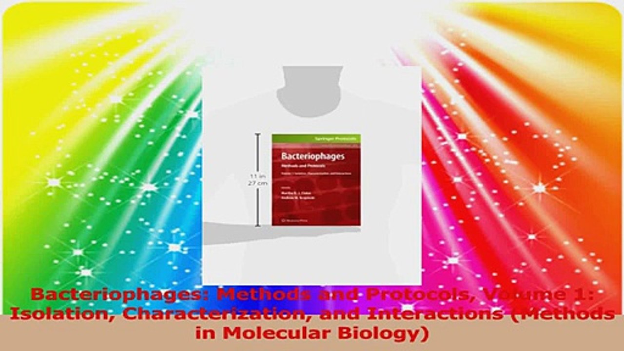 Bacteriophages Methods and Protocols Volume 1 Isolation Characterization and PDF
