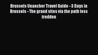 Brussels Unanchor Travel Guide - 3 Days in Brussels - The grand sites via the path less trodden