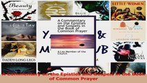 A Commentary on the Epistles and Gospels in the Book of Common Prayer Read Online