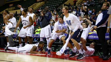 Monmouth basketball players show off their elaborate bench celebrations