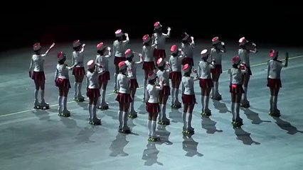 These Girls Lined Up For A Roller Skating Performance