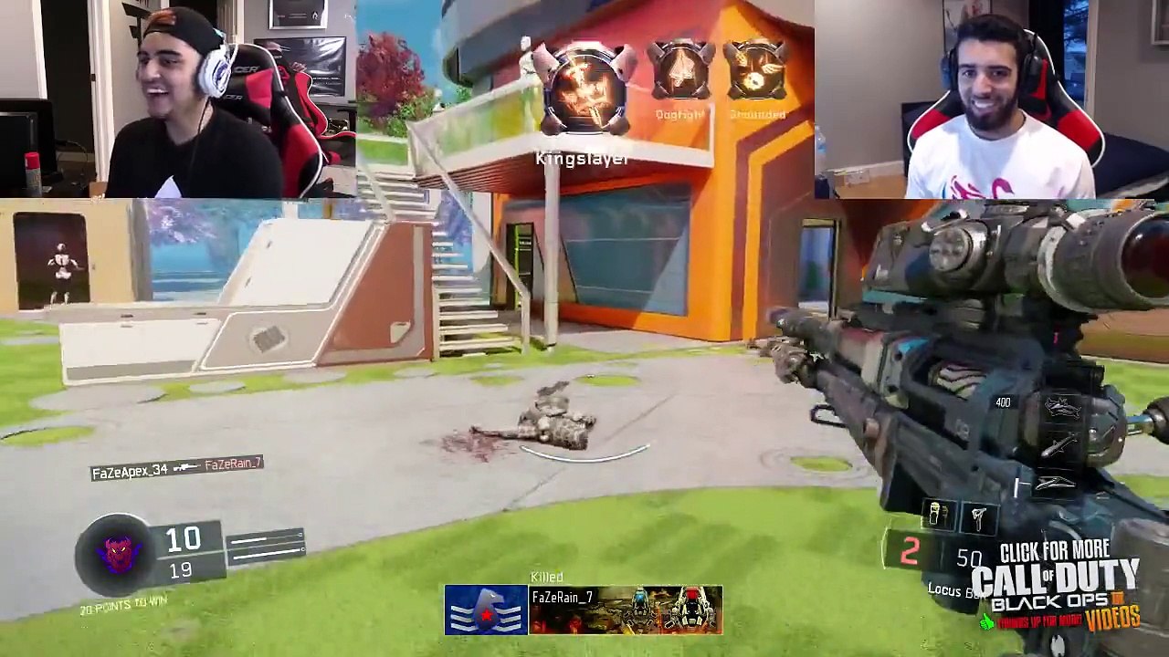 Black Ops 3: 1v1 Sniping on Nuk3Town FaZe Apex vs FaZe Rain