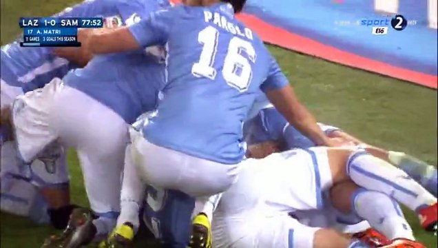 Alessandro Matri Goal - Lazio 1-0 Sampdoria - 14-12-2015