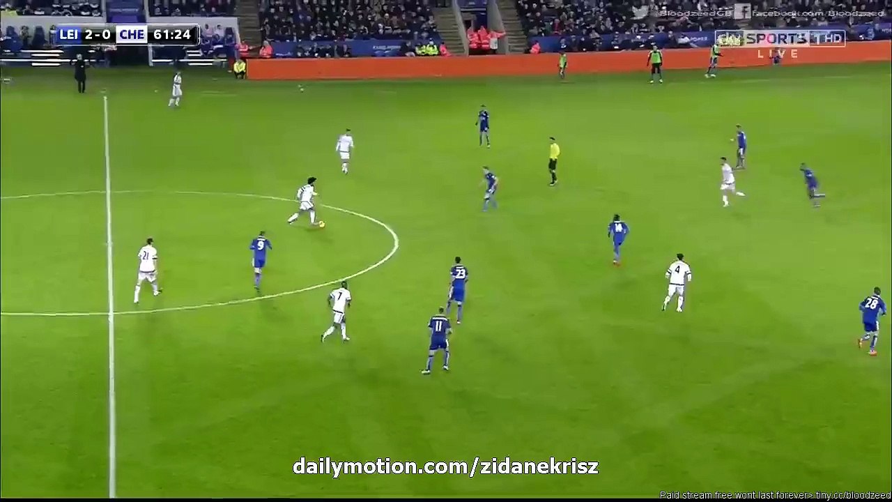 Diego Costa 1 on 1 chance and incredible miss - Leicester City vs Chelsea 14.12.2015 HD