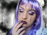 Vampire Gothic Purple Bride Make Up Tutorial