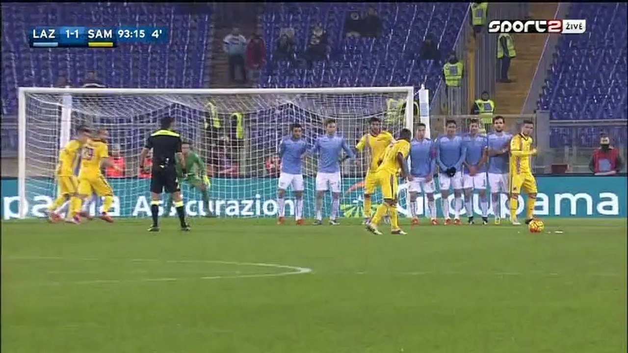 1-1 Ervin Zukanoviu0107 Goal Italy  Serie A - 14.12.2015, Lazio 1-1 Sampdoria