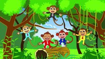 Five Little Monkeys Adisebaba İngilizce Çizgi Film Çocuk Şarkıları Videoları