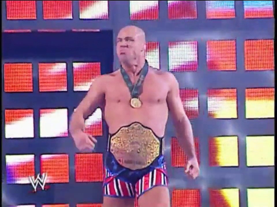 Kurt Angle(c) vs Rey Mysterio vs Randy Orton - WRESTLEMANIA 22 | Highlights