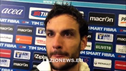 Parolo in zona mista dopo Lazio-Sampdoria (14122015)
