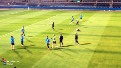 Messi Scores Amazing long range Goal in Barcelona training session in Japan