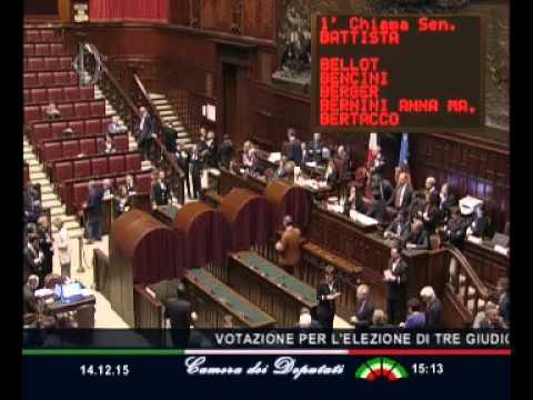 Roma - Parlamento in seduta comune per giudici Corte Costituzionale (14.12.15)