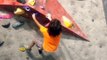 Rock Climbing Kid Swings Himself to High Rock