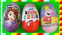 3 Oeufs Surprises Kinder , Peppa pig, Surprise egg Sofia the first Disney киндер сюрприз я