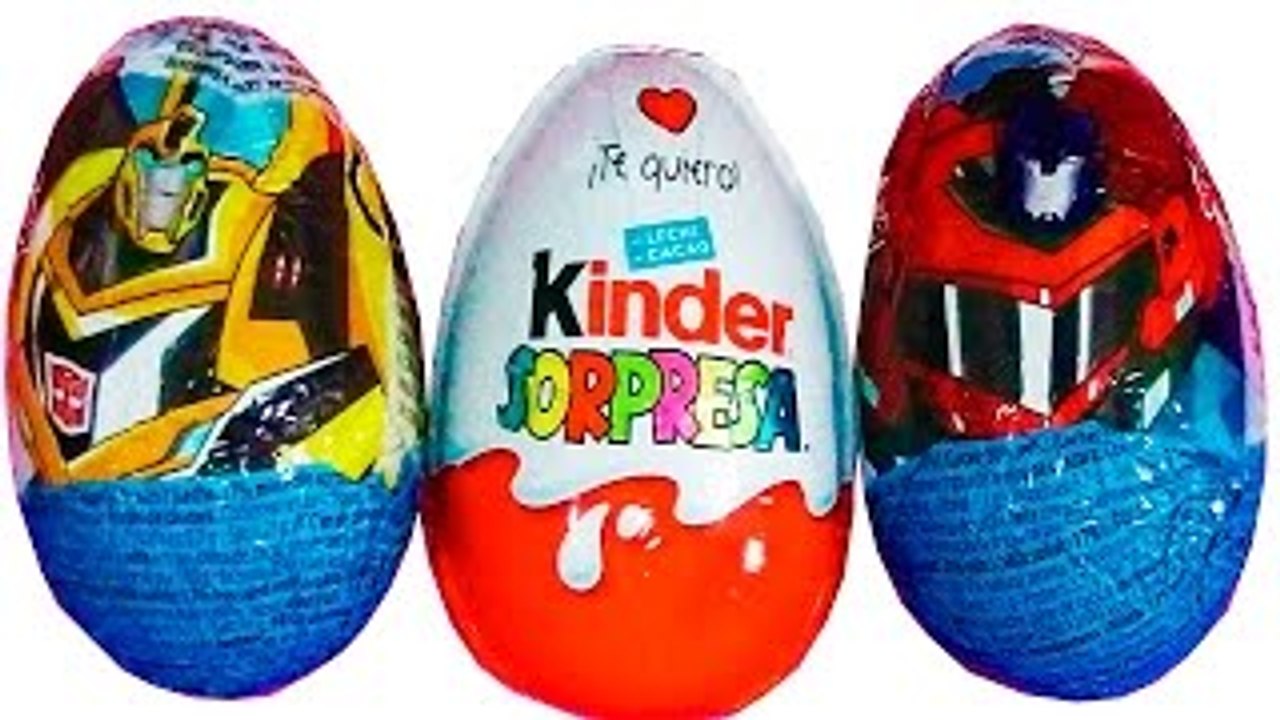 Surprise eggs unboxing toys Kinder egg and transformers ROBOTS IN DISGUISE 2015