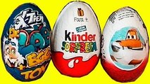 3 oeuf surprise, planes disney, kinder surprise egg et dr x trem lab egg   toy huevos sorp