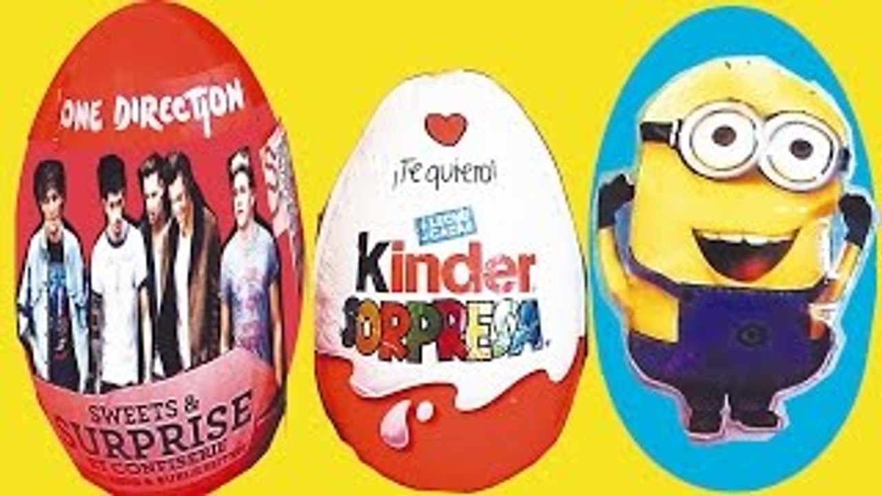 3 oeufs surprise kinder, minions despicable me, one direction 2015 full hd movie película