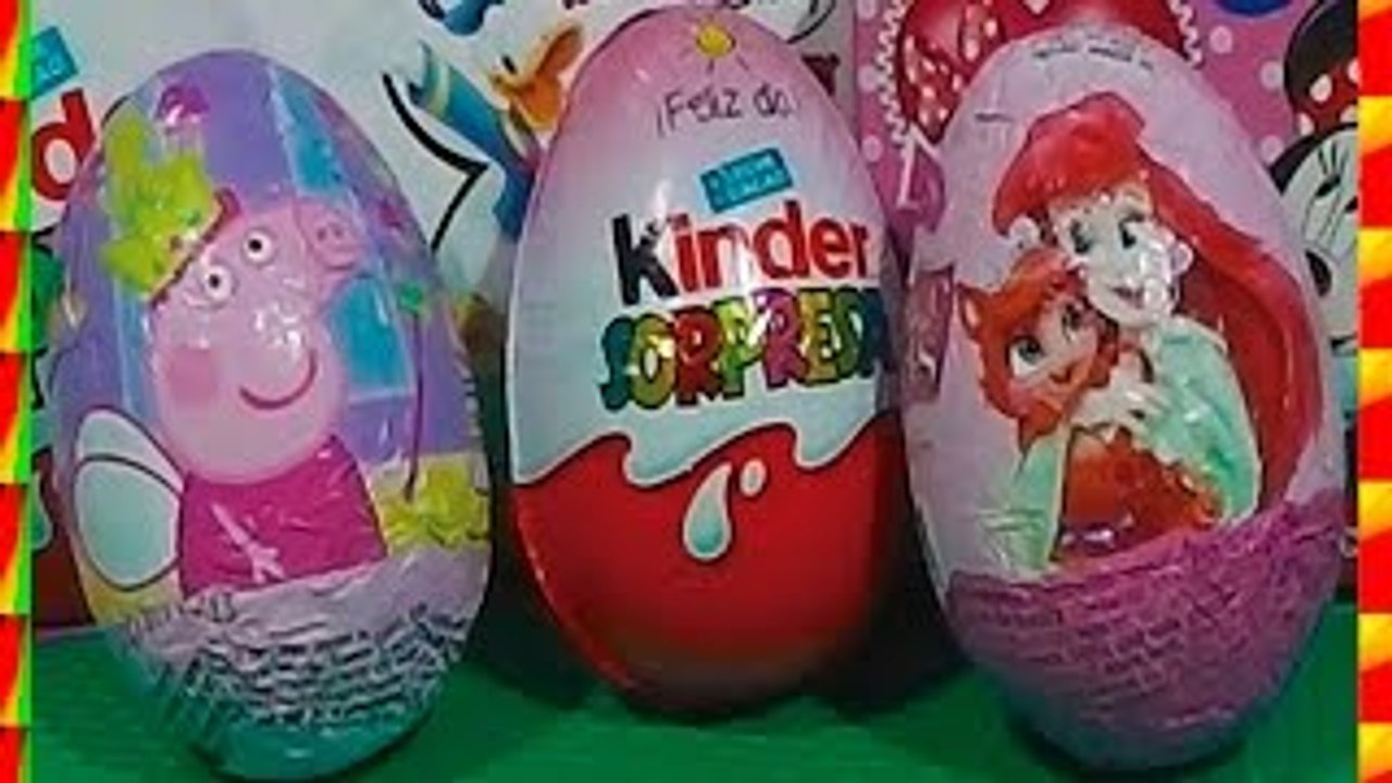 3 Oeufs Surprises kinder joy, Peppa Pig, Surprise egg Disney princess киндер сюрприз яйца