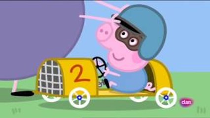 Peppa pig Castellano Temporada 4x32 El coche de carreras de George