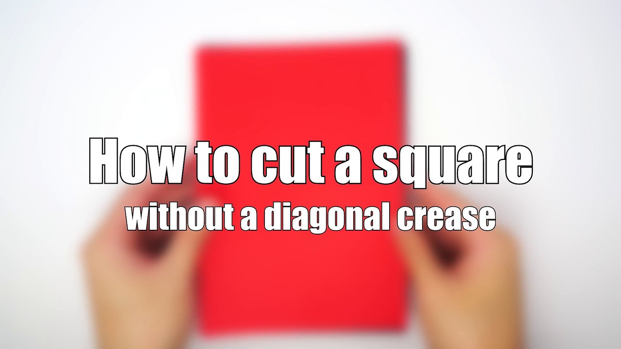 How to cut a square without a diagonal crease - Origami tip #2