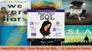 Read  Head First SQL Your Brain on SQL  A Learners Guide Ebook Free
