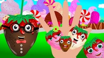 The Finger Family Chocolate Covered Strawberries Nursery Rhyme | Finger Family Songs | Fin