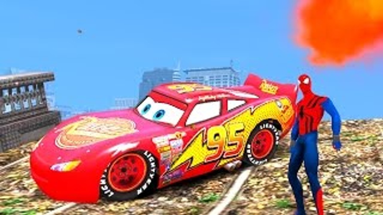 Spiderman Disney Pixar Cars Colors Nursery Rhymes & Lightning McQueen (Children Songs)
