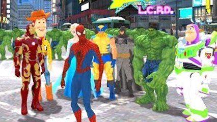 Nursery Rhymes with Spiderman Hulk Frozen Elsa Batman Ironman and More (Children Songs wit