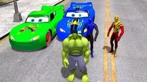 Nursery Rhymes Hulk Spiderman Colors & Disney Pixar Cars Lightning McQueen Colors Children