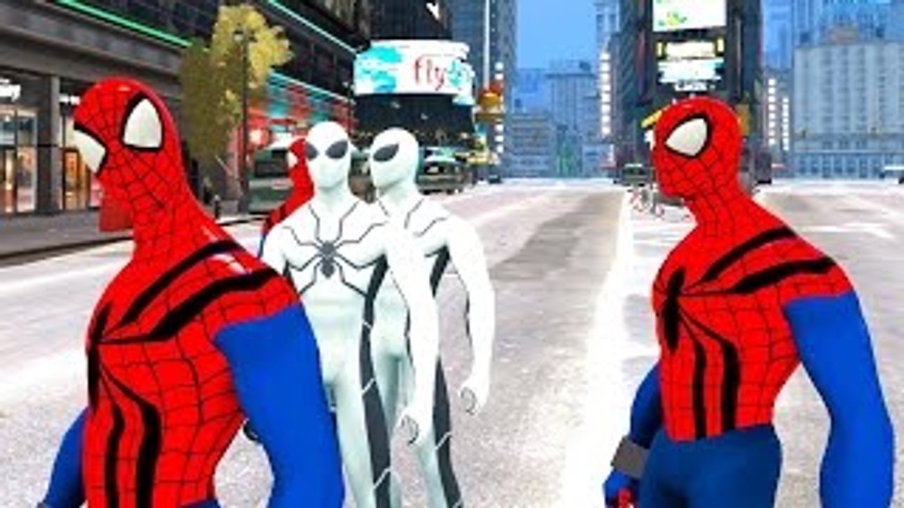 The Amazing Spider Man & White Spiderman | Lightning McQueen Cars | Nursery Rhymes for Chi