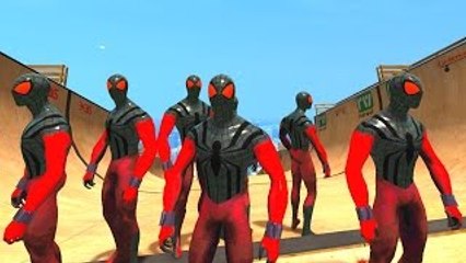 Black Spiderman & Lightning McQueen Cars Nursery Rhymes (Children Songs with Action)