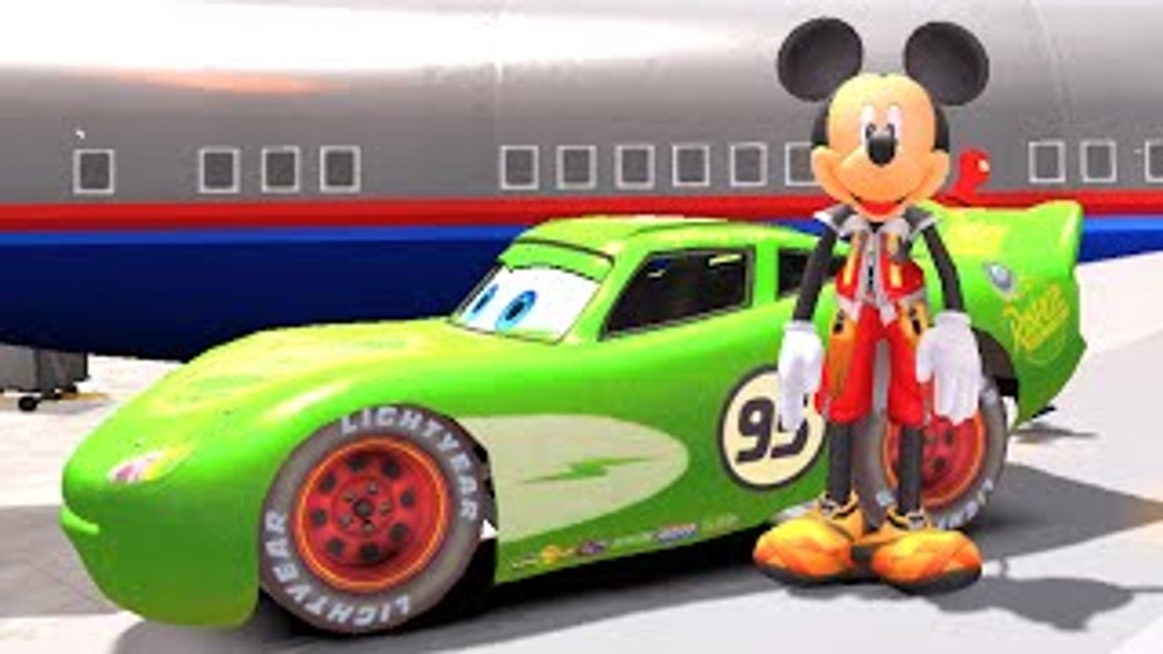 Disney Cars Lightning McQueen Green & Mickey Mouse Spiderman + Nursery Rhymes for Children
