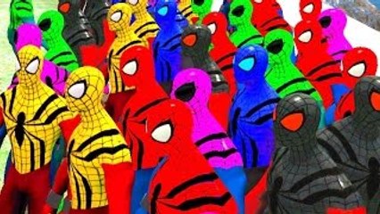 SPIDERMAN COLORS! Nursery Rhymes Disney Cars & Lightning McQueen (Songs for Children w/ Ac