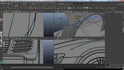 Audi R8 Modeling Tutorial Maya 2014 Clip5-44