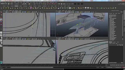 Audi R8 Modeling Tutorial Maya 2014 Clip6-45