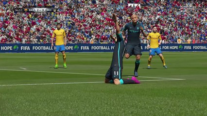 DEMO DE FIFA 16 Patada Ini. 2-3 BAR - MCI, 1ª mitad TE